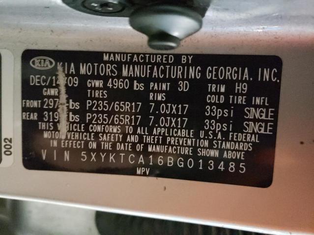 Photo 10 from auction – 2011 KIA SORENTO BA with VIN 5XYKTCA16BG013485