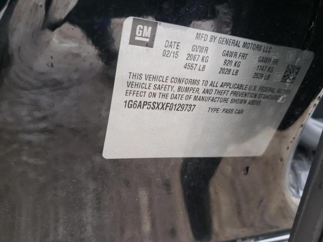 Photo 10 from auction – 2015 CADILLAC CTS with VIN 1G6AP5SXXF0129737
