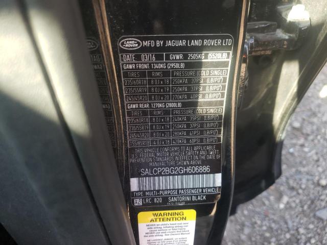 Photo 10 from auction – 2016 LAND ROVER DISCOVERY with VIN SALCP2BG2GH606886