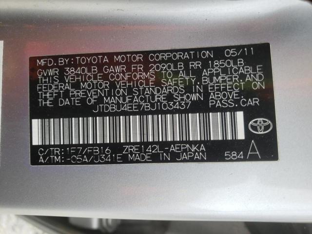 Zdjęcie 10 z aukcji – 2011 TOYOTA COROLLA BA z VIN JTDBU4EE7BJ103437