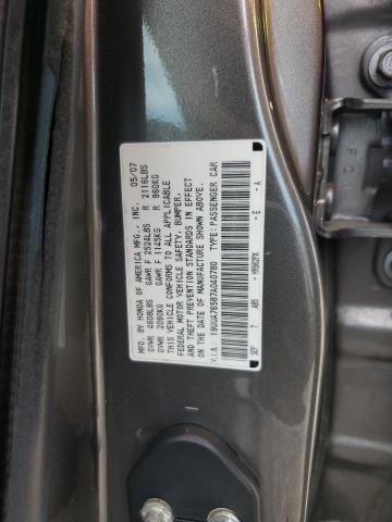 Photo 10 from auction – 2007 ACURA TL TYPE S with VIN 19UUA76587A040780