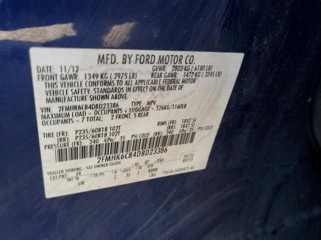 Photo 10 from auction – 2013 FORD FLEX SEL with VIN 2FMHK6C84DBD23386