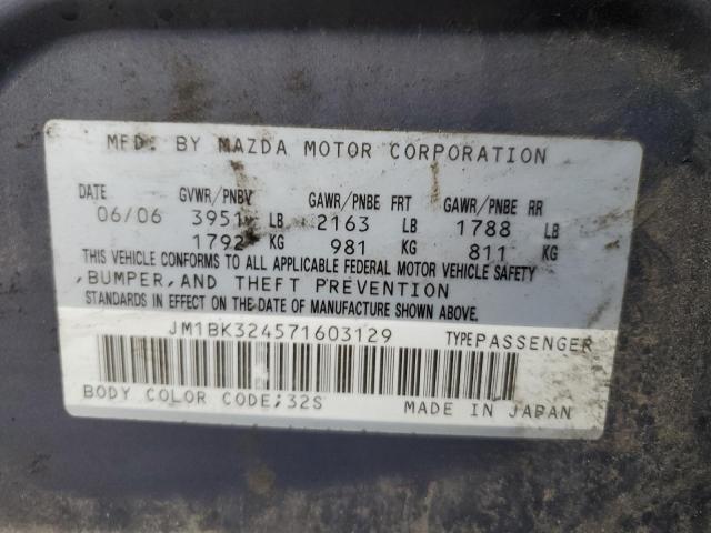 Photo 10 from auction – 2007 MAZDA 3 S with VIN JM1BK324571603129