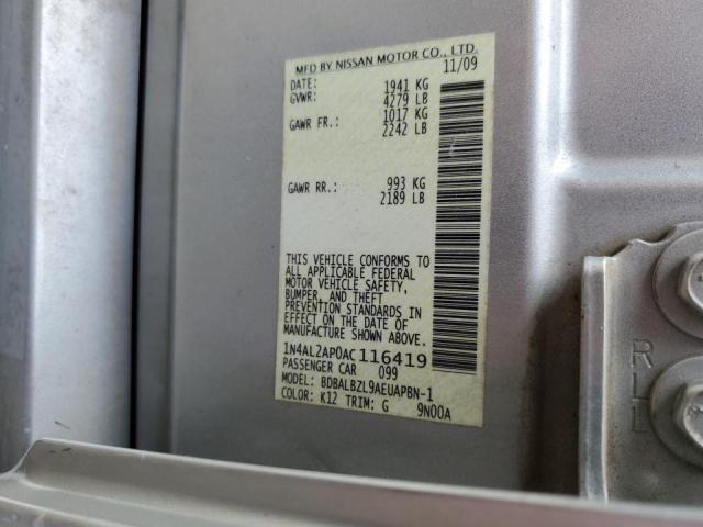 Photo 10 from auction – 2010 NISSAN ALTIMA BAS with VIN 1N4AL2AP0AC116419