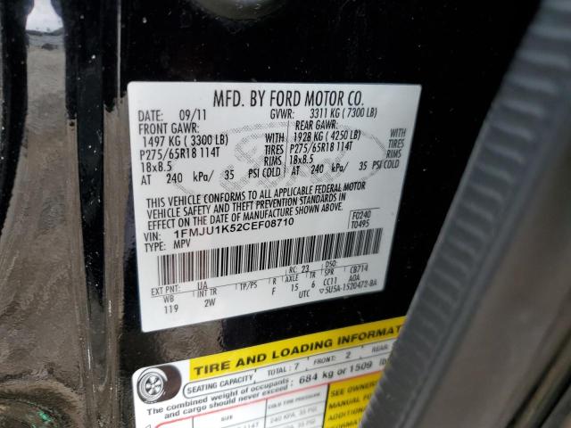 Photo 10 from auction – 2012 FORD EXPEDITION with VIN 1FMJU1K52CEF08710