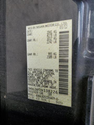 Photo 10 from auction – 2012 NISSAN ALTIMA BAS with VIN 1N4AL2AP7CN538226