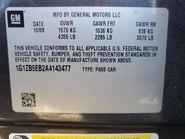 Photo 10 from auction – 2010 CHEVROLET MALIBU LS with VIN 1G1ZB5EB2A4143477