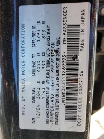 Photo 10 from auction – 2005 MAZDA 3 HATCHBAC with VIN JM1BK343551269993