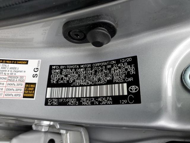 Photo 10 from auction – 2021 TOYOTA COROLLA LE with VIN JTDEPMAE3MJ164457