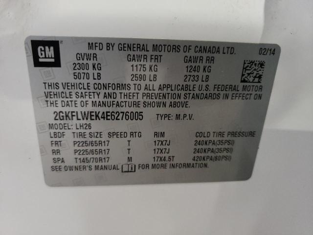 Photo 10 from auction – 2014 GMC TERRAIN SL with VIN 2GKFLWEK4E6276005