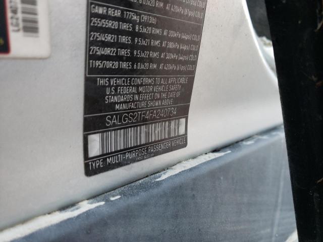 Photo 10 from auction – 2015 LAND ROVER RANGE ROVE with VIN SALGS2TF4FA240734