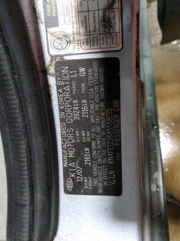Photo 10 from auction – 2008 KIA SPECTRA EX with VIN KNAFE122685558155