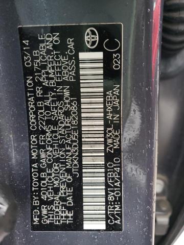 Photo 10 from auction – 2014 TOYOTA PRIUS with VIN JTDKN3DU5E1820861