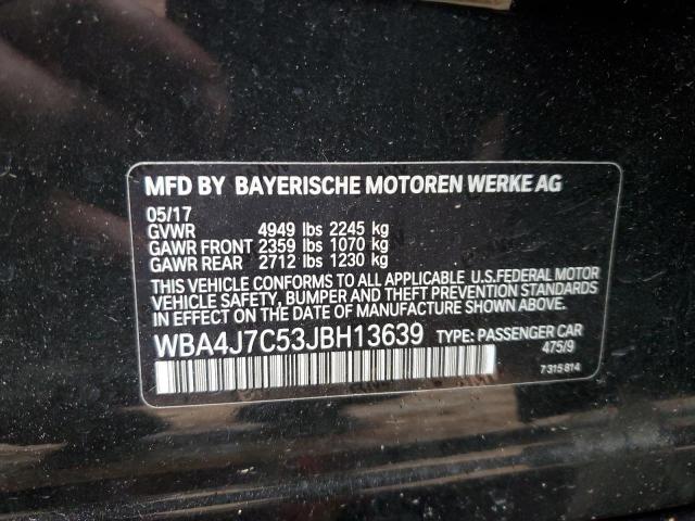 Photo 10 from auction – 2018 BMW 440XI GRAN with VIN WBA4J7C53JBH13639