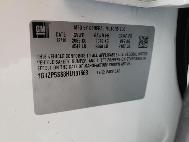 Photo 10 from auction – 2017 BUICK LACROSSE E with VIN 1G4ZP5SS8HU181668