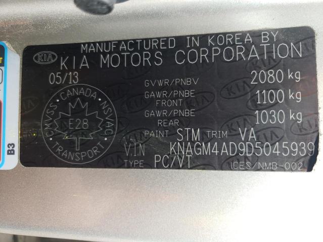Photo 10 from auction – 2013 KIA OPTIMA HYB with VIN KNAGM4AD9D5045939
