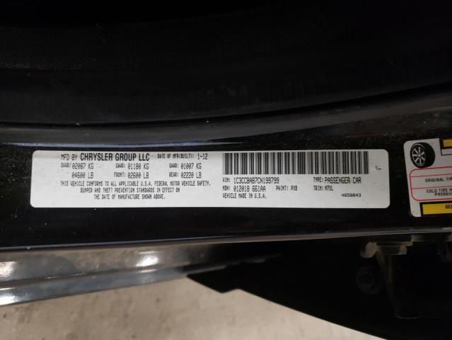 Photo 10 from auction – 2012 CHRYSLER 200 LX with VIN 1C3CCBAB7CN199799