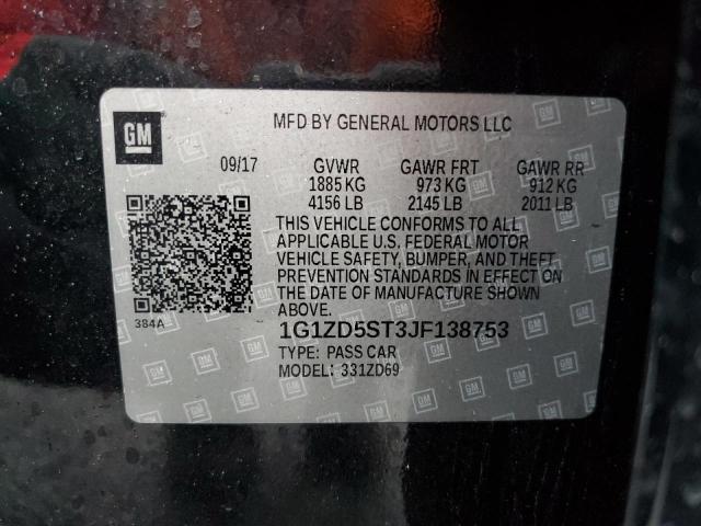 Photo 10 from auction – 2018 CHEVROLET MALIBU LT with VIN 1G1ZD5ST3JF138753