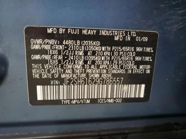 Photo 10 from auction – 2009 SUBARU FORESTER 2 with VIN JF2SH61629G786557