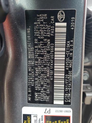 Photo 10 from auction – 2015 TOYOTA CAMRY LE with VIN 4T1BF1FK4FU076663