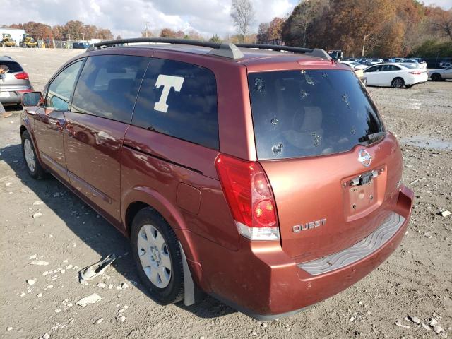 Photo 3 from auction – 2005 NISSAN QUEST S with VIN 5N1BV28U05N101042