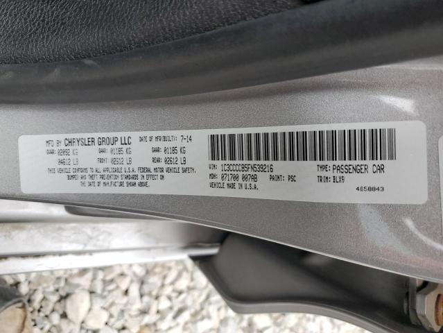Photo 10 from auction – 2015 CHRYSLER 200 C with VIN 1C3CCCCB5FN539216