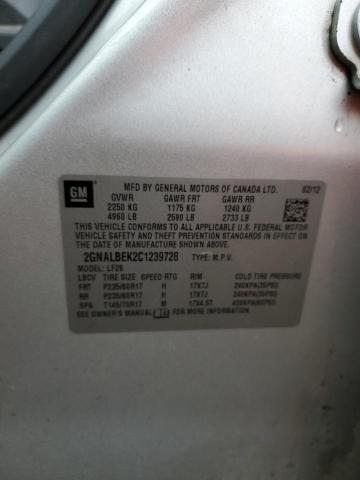 Photo 10 from auction – 2012 CHEVROLET EQUINOX LS with VIN 2GNALBEK2C1239728