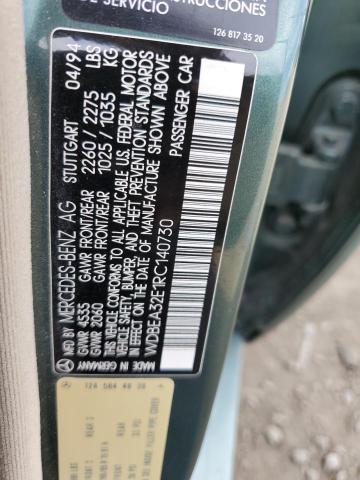 Photo 10 from auction – 1994 MERCEDES-BENZ E 320 with VIN WDBEA32E1RC140730