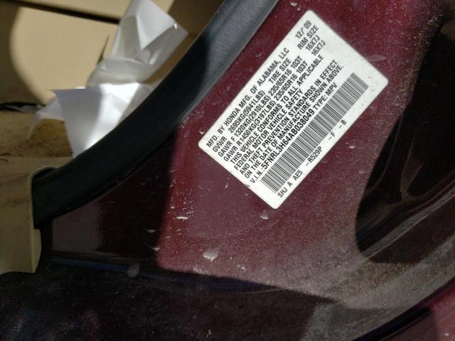 Photo 10 from auction – 2010 HONDA ODYSSEY EX with VIN 5FNRL3H64AB038049