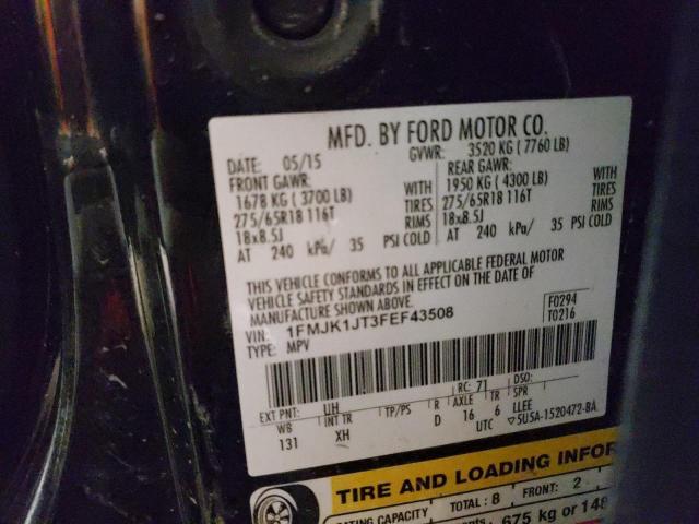 Photo 10 from auction – 2015 FORD EXPEDITION with VIN 1FMJK1JT3FEF43508