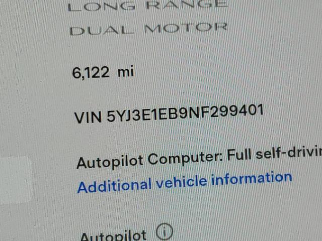 Photo 8 from auction – 2022 TESLA MODEL 3 with VIN 5YJ3E1EB9NF299401