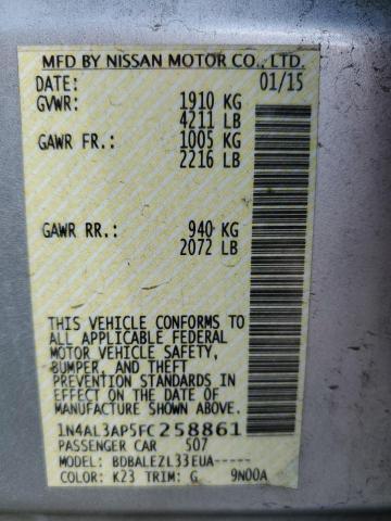 Photo 10 from auction – 2015 NISSAN ALTIMA 2.5 with VIN 1N4AL3AP5FC258861