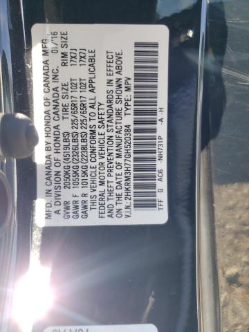 Photo 10 from auction – 2016 HONDA CR-V EXL with VIN 2HKRM3H77GH520384