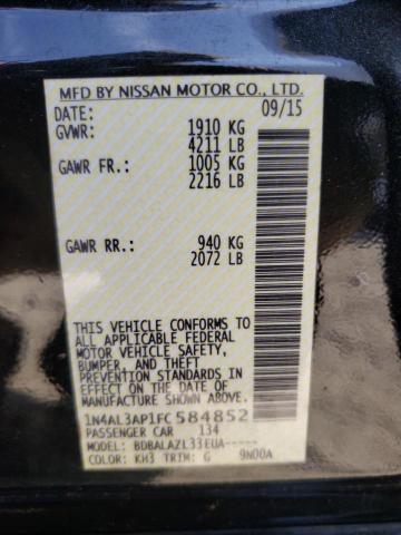 Photo 10 from auction – 2015 NISSAN ALTIMA 2.5 with VIN 1N4AL3AP1FC584852
