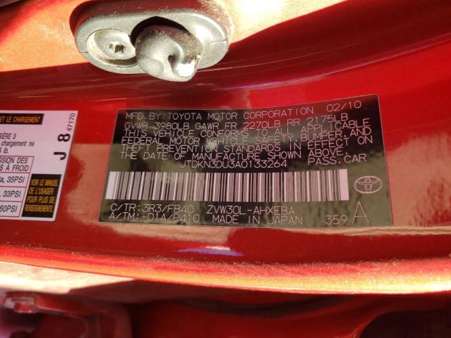Photo 10 from auction – 2010 TOYOTA PRIUS with VIN JTDKN3DU3A0133264