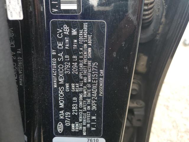 Photo 10 from auction – 2020 KIA FORTE FE with VIN 3KPF24ADXLE151775