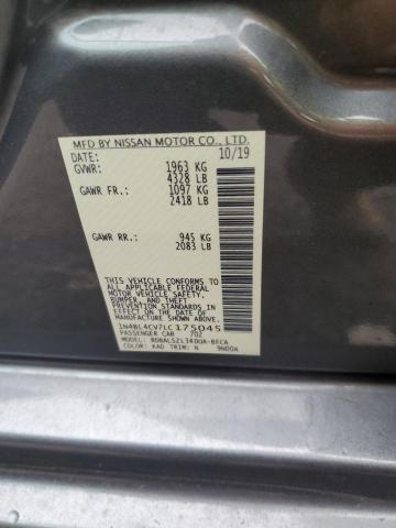 Photo 10 from auction – 2020 NISSAN ALTIMA SR with VIN 1N4BL4CV7LC175045