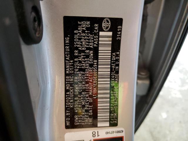 Photo 10 from auction – 2014 TOYOTA AVALON BAS with VIN 4T1BK1EB0EU095948