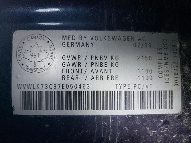 Photo 10 from auction – 2007 VOLKSWAGEN PASSAT 2.0 with VIN WVWLK73C97E050463