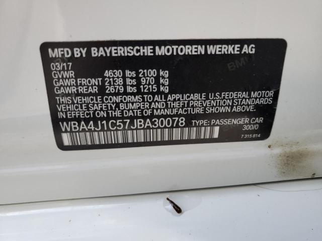 Photo 10 from auction – 2018 BMW 430I GRAN with VIN WBA4J1C57JBA30078