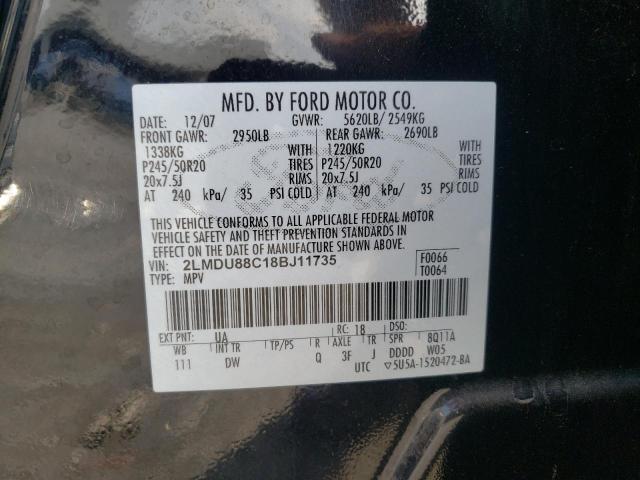 Photo 10 from auction – 2008 LINCOLN MKX with VIN 2LMDU88C18BJ11735