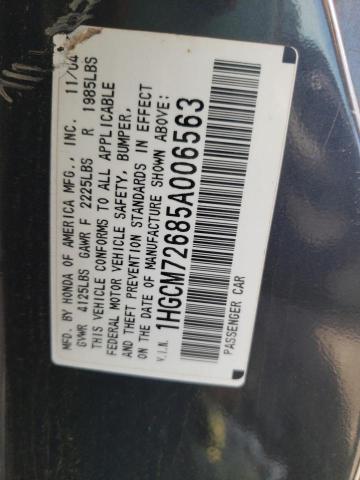 Photo 10 from auction – 2005 HONDA ACCORD EX with VIN 1HGCM72685A006563