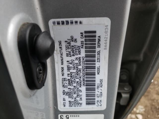 Photo 10 from auction – 2008 TOYOTA COROLLA CE with VIN 1NXBR32E08Z012240