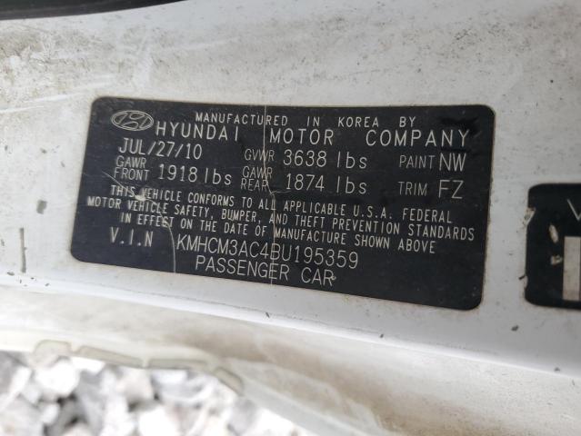 Photo 10 from auction – 2011 HYUNDAI ACCENT GL with VIN KMHCM3AC4BU195359