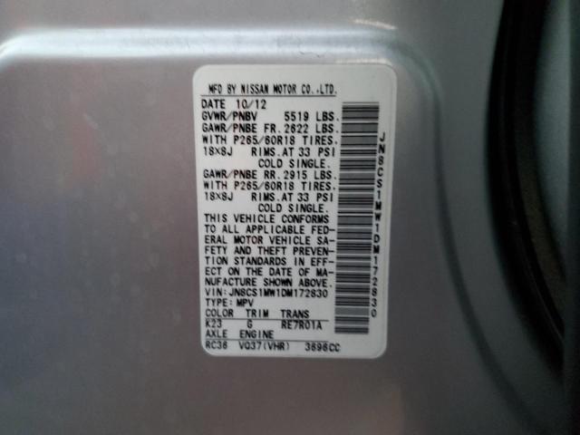 Photo 10 from auction – 2013 INFINITI FX37 with VIN JN8CS1MW1DM172830