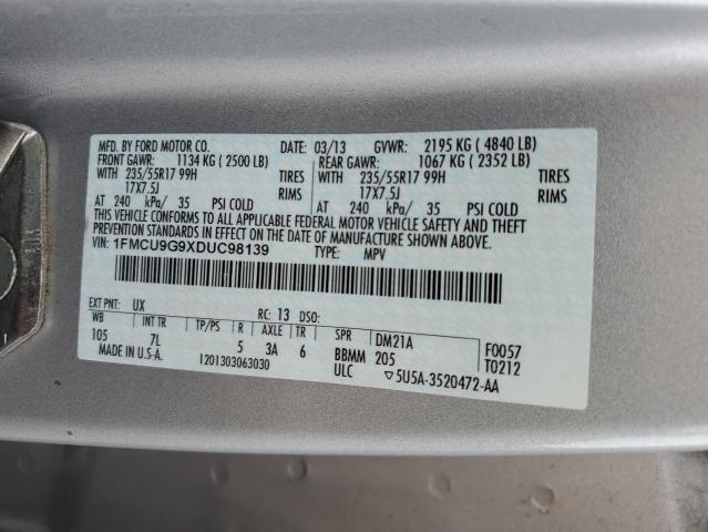 Photo 10 from auction – 2013 FORD ESCAPE SE with VIN 1FMCU9G9XDUC98139