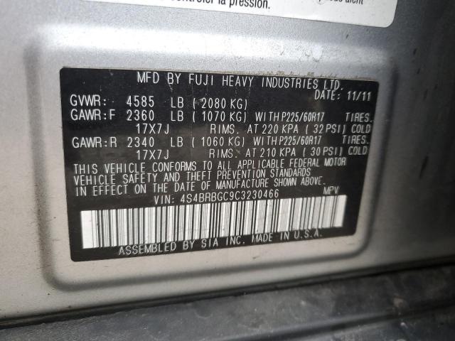 Photo 10 from auction – 2012 SUBARU OUTBACK with VIN 4S4BRBGC9C3230466