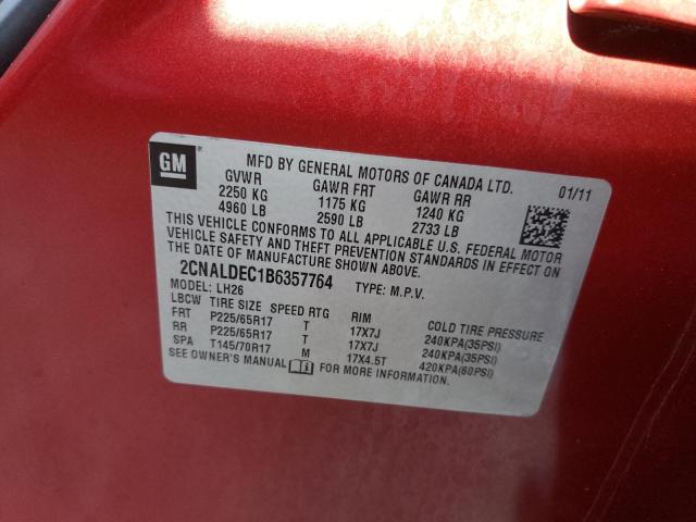 Photo 10 from auction – 2011 CHEVROLET EQUINOX LT with VIN 2CNALDEC1B6357764
