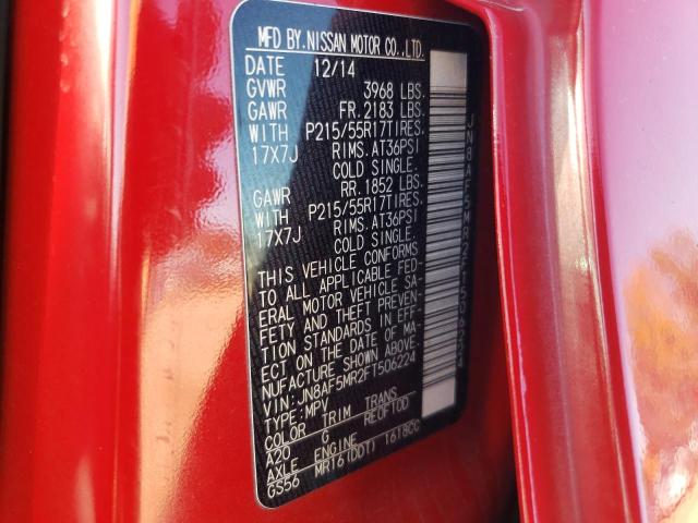 Photo 10 from auction – 2015 NISSAN JUKE S with VIN JN8AF5MR2FT506224