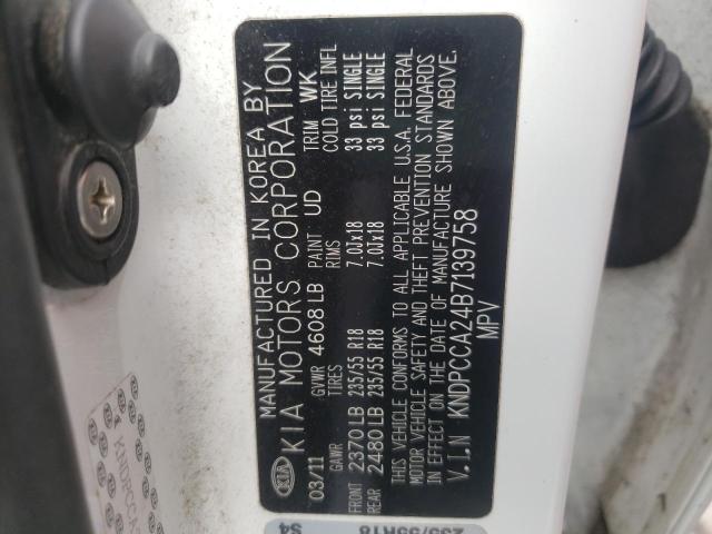 Photo 10 from auction – 2011 KIA SPORTAGE E with VIN KNDPCCA24B7139758